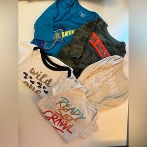 Place Kids Long Sleeve Tees - Blue, Green, White